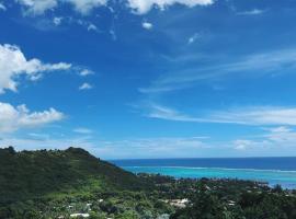 MOOREA Bungalow Kohimana avec vue lagon，位于莫雷阿的公寓