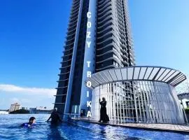 SKY COZY TROIKA RESIDENCE, 1 BEDROOM 4-6 PAX, 2 BEDROOMS 6-8 PAX, POOL VEW, SKY & CITY VIEW, Free Parking, Pool, Unlimited Wifi & Netflix