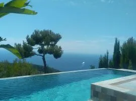 A Eze , Bas de villa piscine près de Monaco