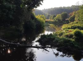 Zakeliškių vandens malūno stovyklavietė，位于Zakeliškiai的别墅