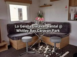 Lo Geisha Caravan Rental at Whitley Bay Caravan Park，位于惠特利湾的带泳池的酒店