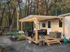 Chalet met veranda aan bosrand