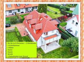 Haus Admiral mit Garten, 5 Gehminuten zum Strand, inklusive WLAN, Sauna, Kamin, Bollerwagen für den Strand，位于青斯特的别墅