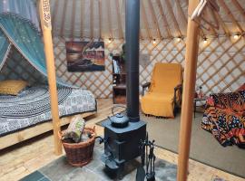Pandy Farm Yurt - Panoramic mountain views within Snowdonia's National Park - 4x4 recommended，位于多尔盖罗的酒店