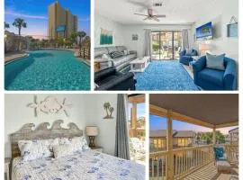 The Salty Suite Beach House- heated pool! hot tub! pet and family friendly! No elevators! Park at your door!