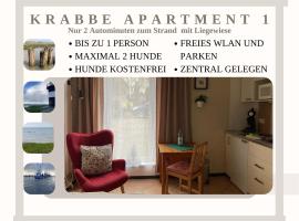 Krabbe Apartment 1, an der Nordsee, zwischen Bremerhaven und Cuxhaven, 2 Hunde willkommen, kostenfreier Parkplatz, gute Zuganbindung, Bäcker und Lebensmittelladen 2 Minuten entfernt，位于弗雷门的度假短租房