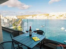 Sea Views in a Stunning 2BR Apartment in St Paul's Bay