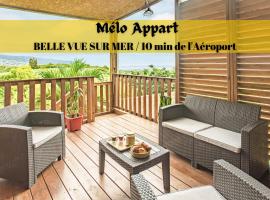 Mélo Appart avec sa terrasse spacieuse et vue entre Mer & montagne，位于圣玛丽的公寓