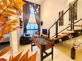 Loft Suite JB Town near CIQ 7Pax，位于新山的带按摩浴缸的酒店