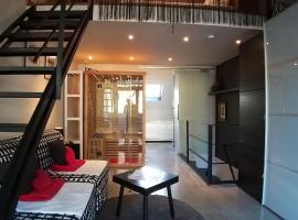 WELLNESS LOFT with Sauna, Jacuzzi, Roof Terrace & Amazing View，位于安特卫普的Spa酒店