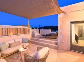 Villa Mirage Kournas Rooftop Sunset by Posarelli