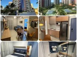 FLAT RIVIERA COM VISTINHA MAR E A 150 m DA PRAIA ! Disponível para o Feriado de Corpus Christi - Aproveite !