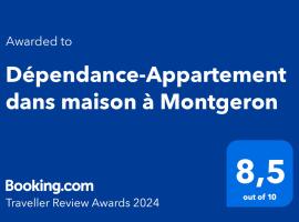 Dépendance-Appartement dans maison à Montgeron，位于Montgeron的酒店