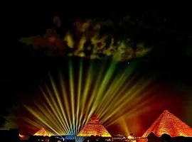 Pyramids moon view