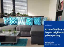 Azzurro-Top floor apartment in quiet neighborhood, Free private parking，位于瓦尔纳Spartak stadium附近的酒店