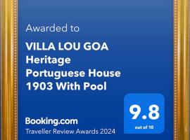 VILLA LOU GOA Heritage Portuguese House 1903 With Pool，位于Verla的酒店