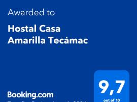 Hostal Casa Amarilla Tecámac，位于Santa Cruz Tecamac美洲中央购物中心附近的酒店