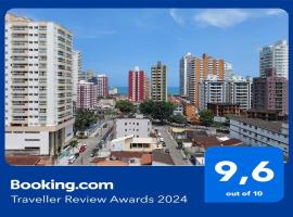 Apartamento Praia Grande -Canto do Forte，位于大普拉亚Xixová-Japuí Estadual Park附近的酒店