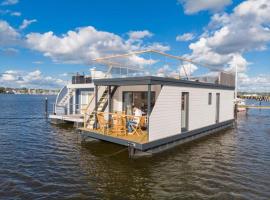 Hausboot Aegir mit Dachterrasse in Schleswig am Ostseefjord Schlei，位于石勒苏益格的酒店