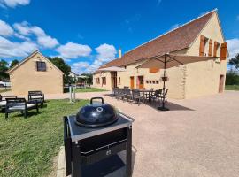 Gîte rénové 2022, 20 pers., 8 chambres, PMR, équipements sportifs, parking privé, proche Châtre - FR-1-591-363，位于Le Magny的酒店