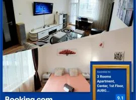 3 Rooms Apartment, Center, 1st Floor, AUBG, Free Parking, PC i5 SSD, 3 LED TVs 200 Channels, WiFi, Terrace, Easy-Late Check-in, Stay Before Greece
