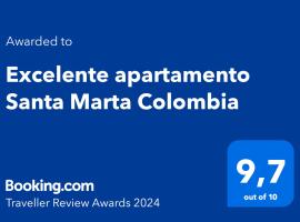 Excelente apartamento Santa Marta Colombia，位于圣玛尔塔罗达德罗海滩附近的酒店