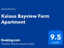 Kaiaua Bayview Farm Apartment，位于奥克兰的自助式住宿