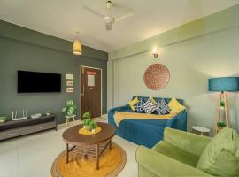 Earthlings : Anjuna beach- 2BHK with swimming pool，位于安君纳的公寓