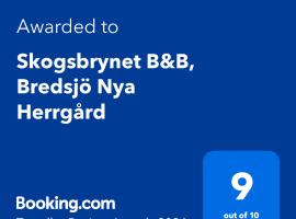 Skogsbrynet B&B, Bredsjö Nya Herrgård，位于海勒福什的家庭/亲子酒店