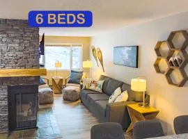 2 Bedroom and Wall Bed Mountain Getaway Ski In Ski Out Condo with Hot Pools Sleeps 8