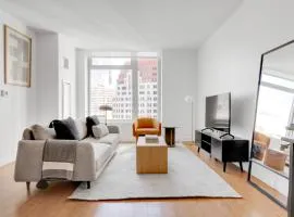 Downtown 1BR w Gym WD nr S Station BOS-619