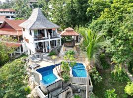 Emerald Oasis Pool Villa Koh Tao，位于涛岛的带热水浴缸的酒店