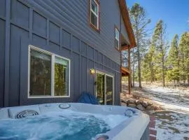 Rustic cabin charm w/ hot tub, arcade basketball