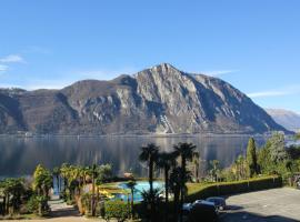 Ferien am Luganer See mit Seesicht，位于比索内的酒店