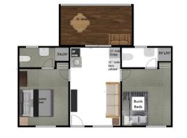 2 Bedroom Rental on Squam Lake (Unit 4)，位于霍尔德内斯的度假屋