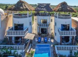 Pacific Villa Punta Mita-Playa Careyeros，位于蓬塔米塔的带停车场的酒店