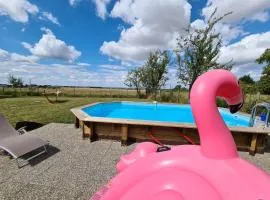 Charmante Longère avec Terrasse et Piscine Chauffée, proche châteaux et zoo, en pleine nature - FR-1-591-240