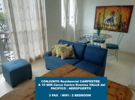 502 Conjunto Campestre 10min Centro Eventos Valle del Pacifico, Aeropuerto，位于Yumbo的酒店