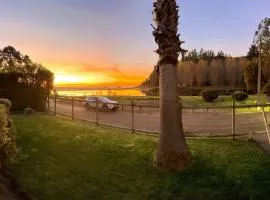 Casa con vista a playa y laguna