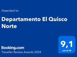 Departamento El Quisco Norte，位于埃尔基斯科的公寓