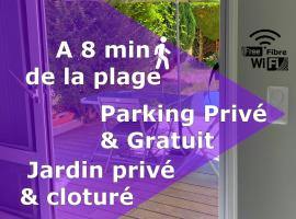 Studio proche plage - Parking gratuit et privé - Terrasse et petit jardin clôturé，位于库尔瑟勒·苏尔·梅尔的酒店