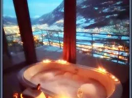 CHALET con JACUZZI VISTA MONTAGNE