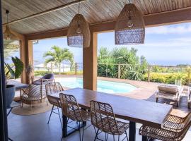 Villa cactus avec piscine et vue mer，位于La Saline的别墅