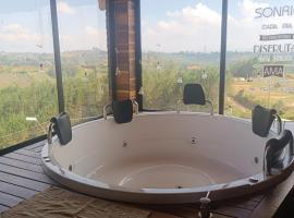 Cabaña con Jacuzzi ilimitado/BBQ/Hermosas vistas，位于San Vicente的酒店