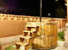 Hot tub cabin at Sacred Valley