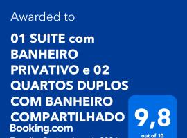 SUITE e QUARTOS -1 SUITE COM BANHEIRO PRIVATIVO - 2 QUARTOS DUPLOS COM BANHEIRO COMPARTILHADO，位于累西腓Aldemar da Costa Carvalho Stadium附近的酒店