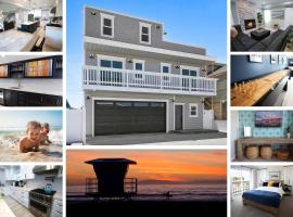 World Cup Retreat! Steps to Sand, Luxury Beach House, Game Room, Firepit, Ensuite Beds, Pets OK，位于奥克斯纳德的酒店