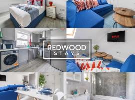BRAND NEW, 1 Bed 1 Bath, Modern Town Center Apartment, FREE WiFi & Netflix By REDWOOD STAYS，位于奥尔德肖特的公寓