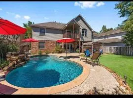 Very cozy new home bbq pool for 10 The Woodlands