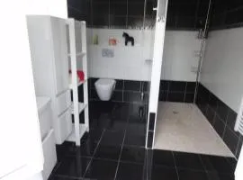 chambre avec salle de bain privatisée avec petit déjeuner compris